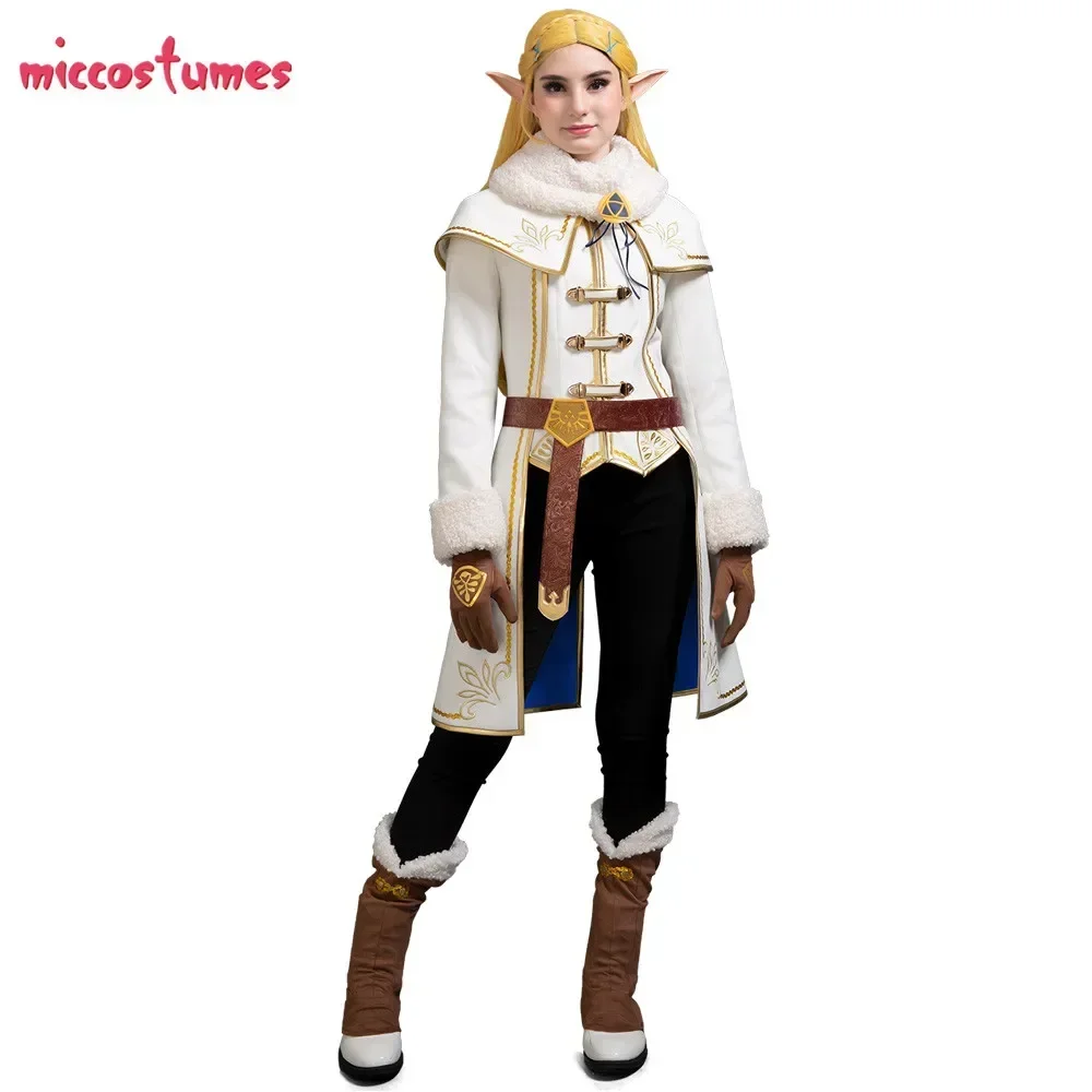 Miccostumes Women's Princess Link Winter Outfit Cosplay Princess Halloween Cosplay Costume