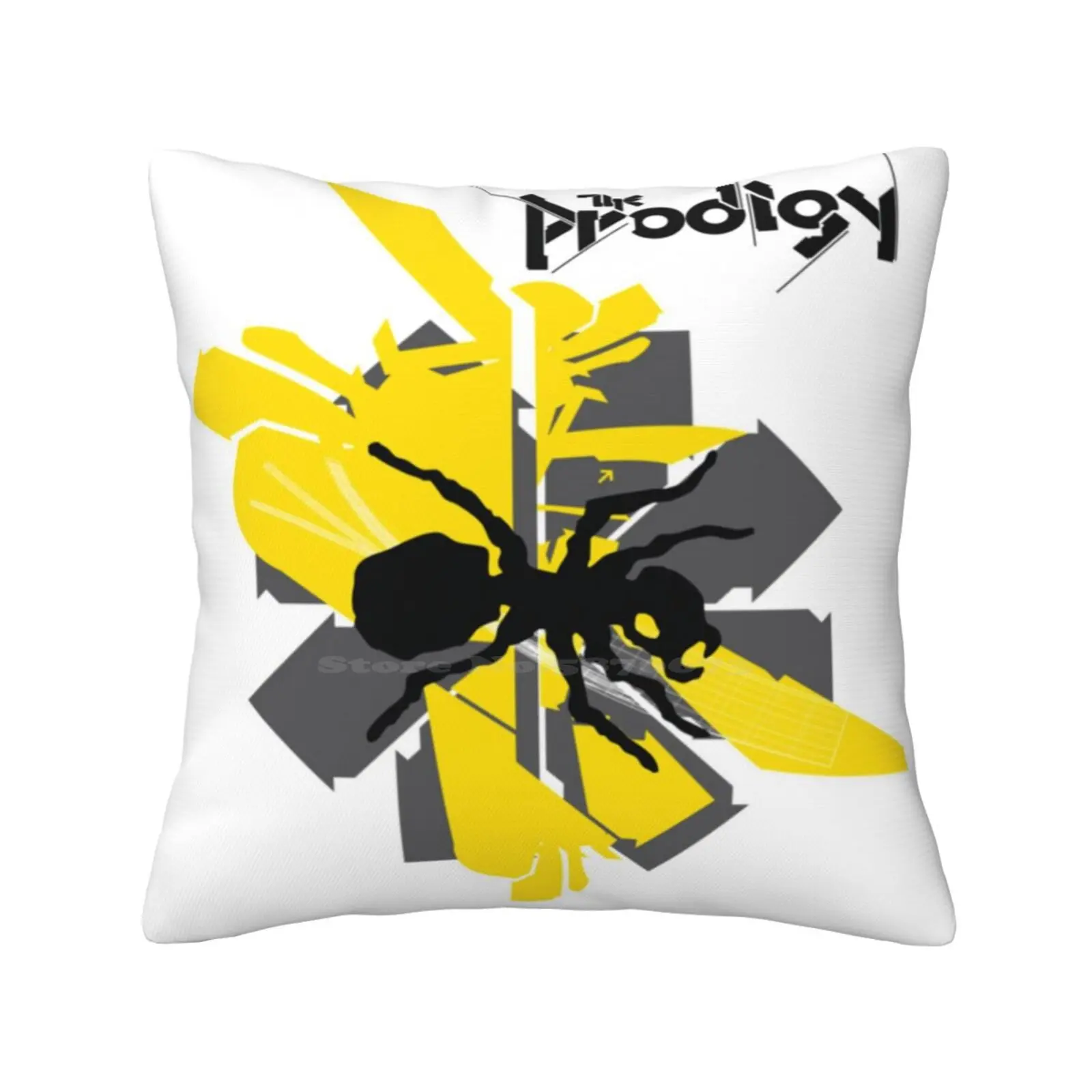 Prodigy Ant Logo Home Sofa Car Cushion Cover Pillowcase Rave 90S Techno 80S Retro Dance Vintage Dj Edm Party Acid House