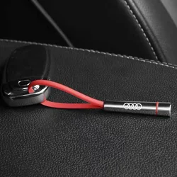 Car Logo Keyring Carbon Leather Luxury Car Keychain For Audi A3 A4 A5 A6 A7 A8 S3 S4 Q2 Q3 Q5 Q7 Car Styling Auto Accessories