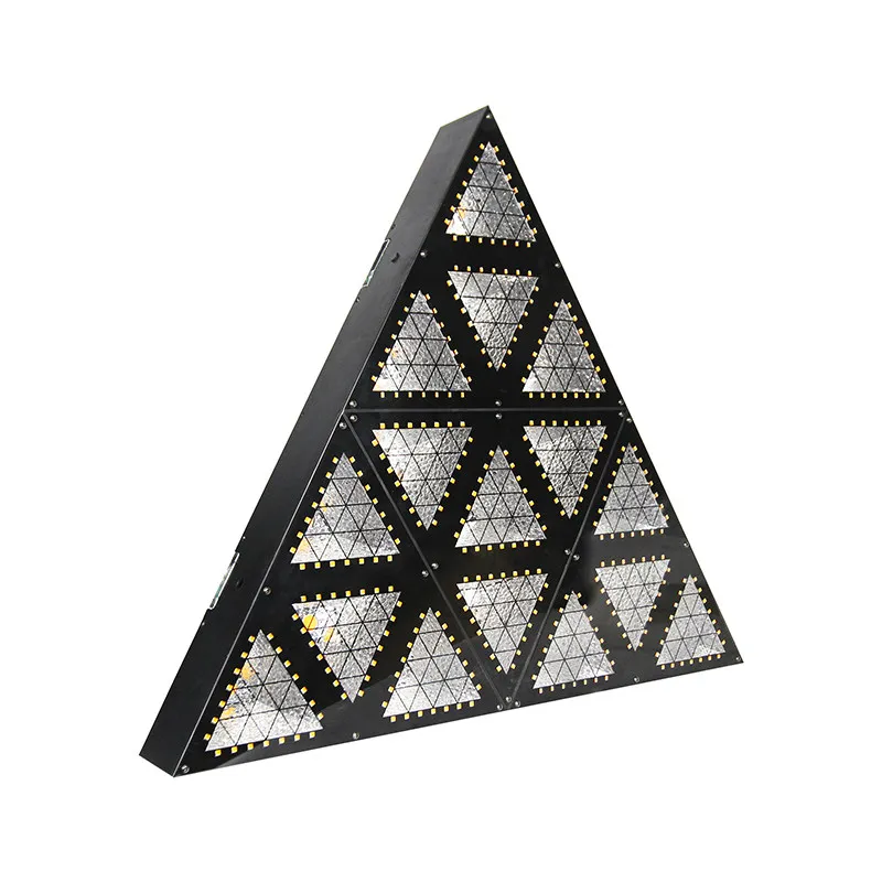 LED triangle full-color retro matrix light marquee bar clear live stream background flash stage light