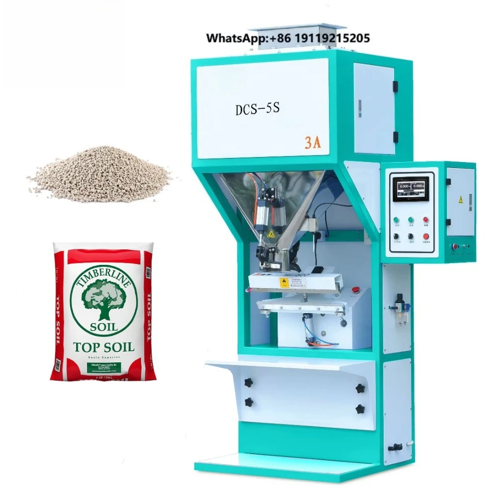 Semi-Automatic Fertilizer Bagging Machine 10kg 20kg 25kg Agricultural Packing Scale for Granular NPK Soil Pouch Filling for Food