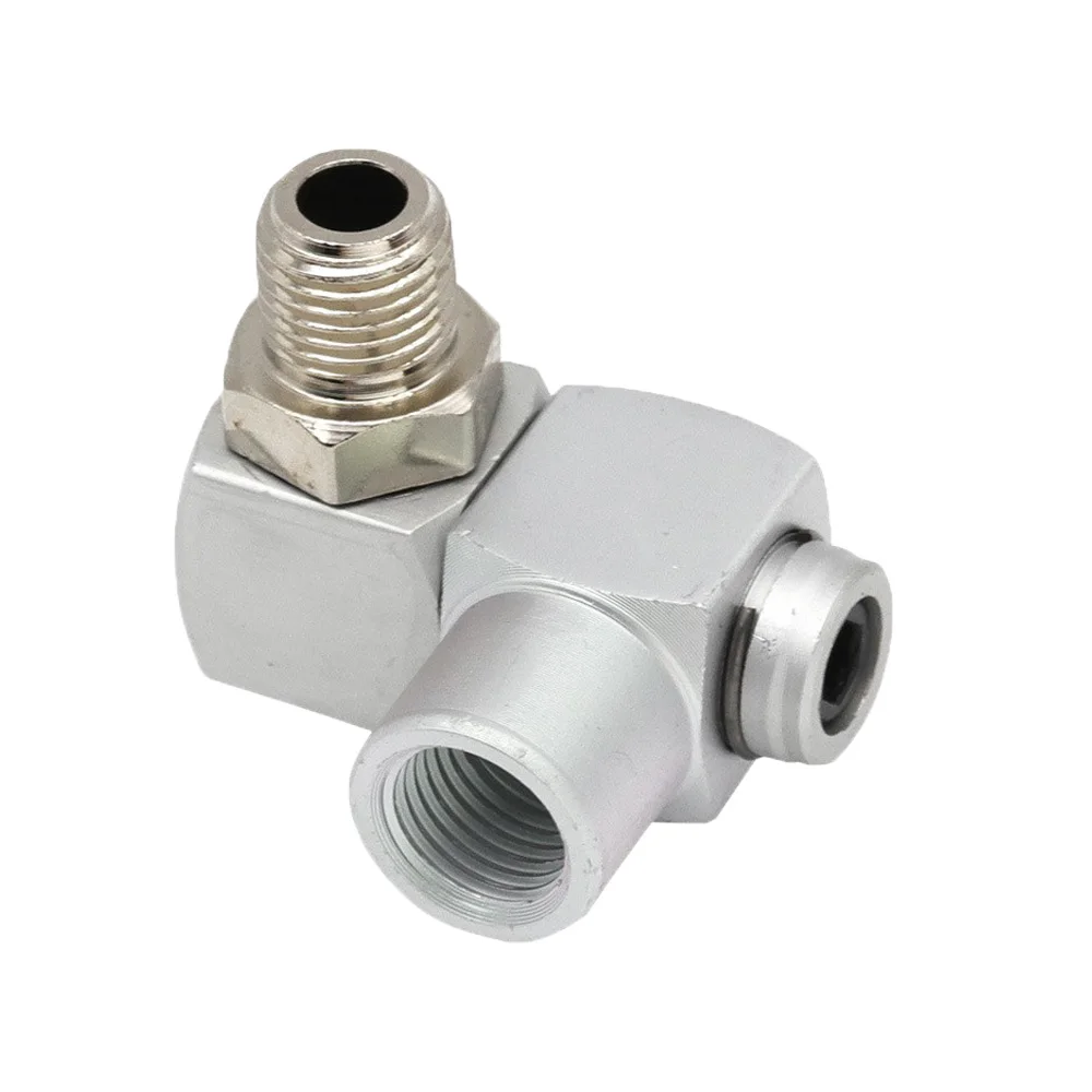 1/4 NPT Swivel Air Hose Connector Adapter 360 Degree Rotating Air Fitting Hose Aluminum Pneumatic Tool For Industrial Fields