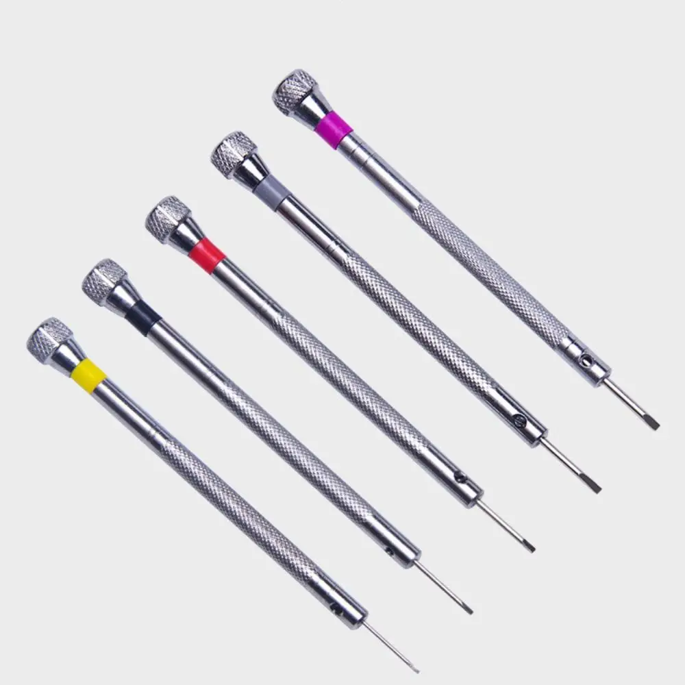 Aluminium Stainless Steel Watchmakers Screwdrivers 0.8mm-1.6mm Flathead Flathead Screwdriver Durable Detachable