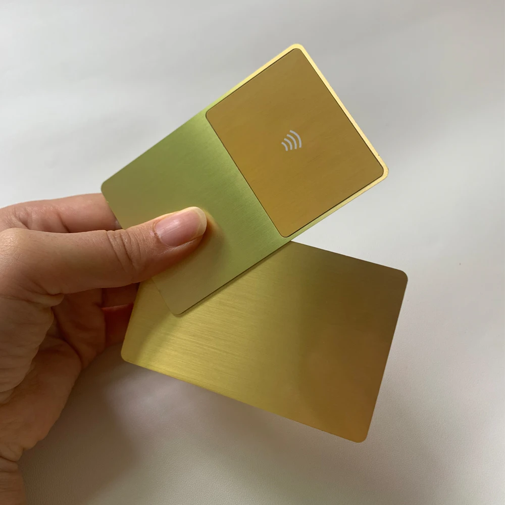 

custom. Luxury Gold Brushed Metal Card NFC Business Card Custom Tap Stainless Steel NFC Card for Business
