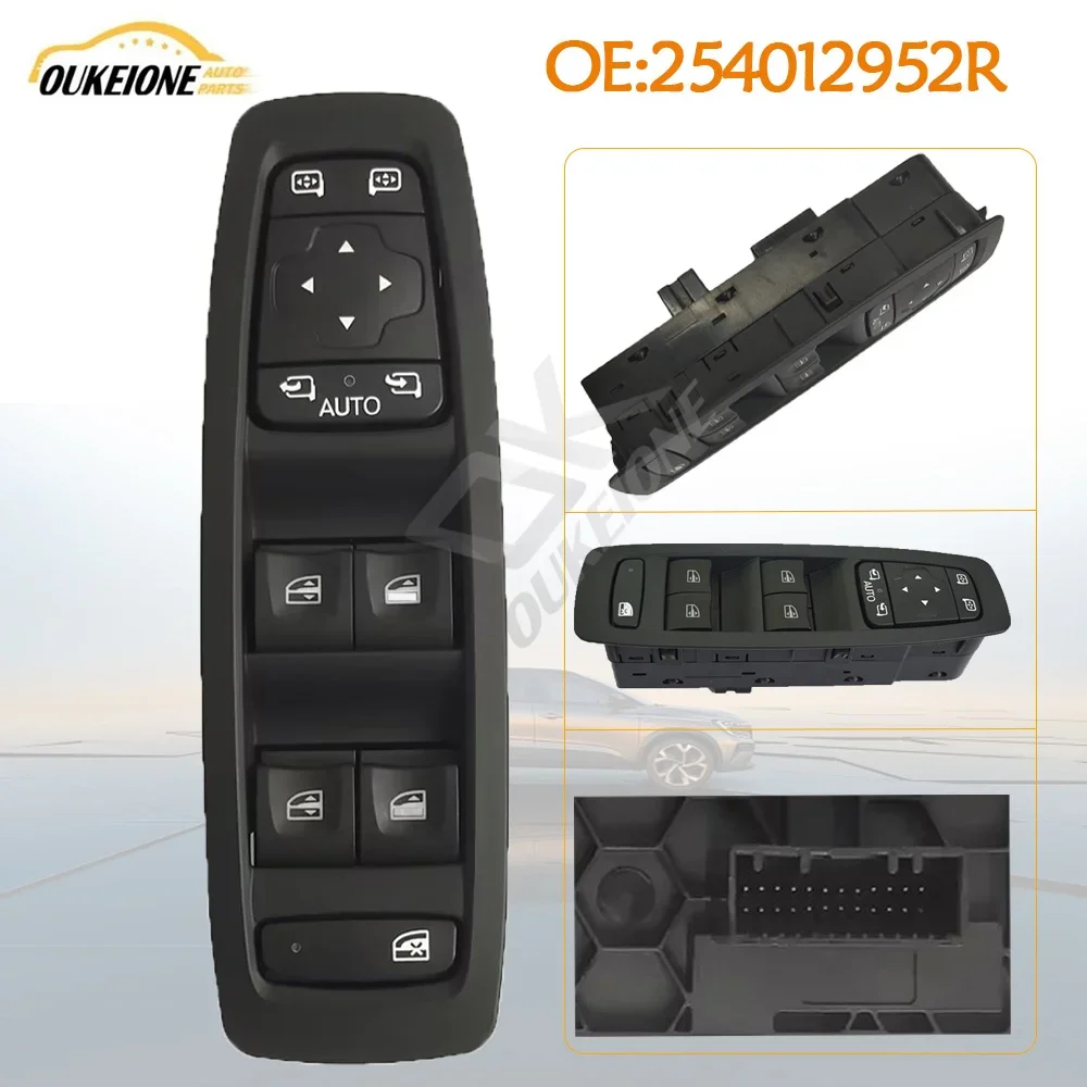 For Renault Kadjar Megane Window Switch 254012952R Electric Master Power Glass Regulator Button Car Internal Spare Parts