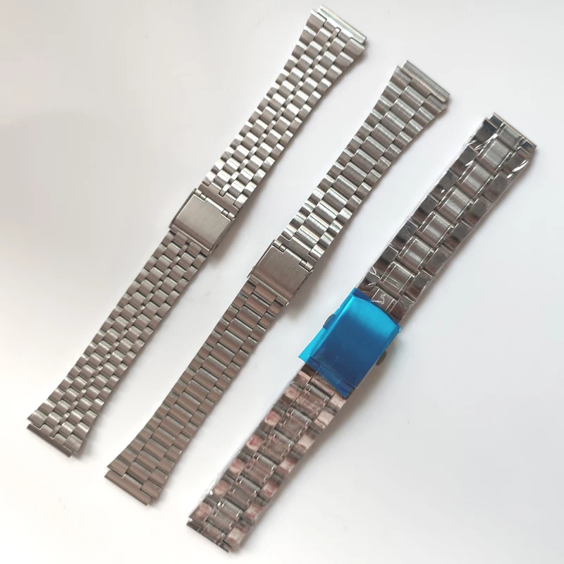 Fine Steel Watchband for CASIO A158 / A159 / A168 /A169 /B650 /AQ230/ 700 Classic Small Square Silver Block 18mm Metal Strap