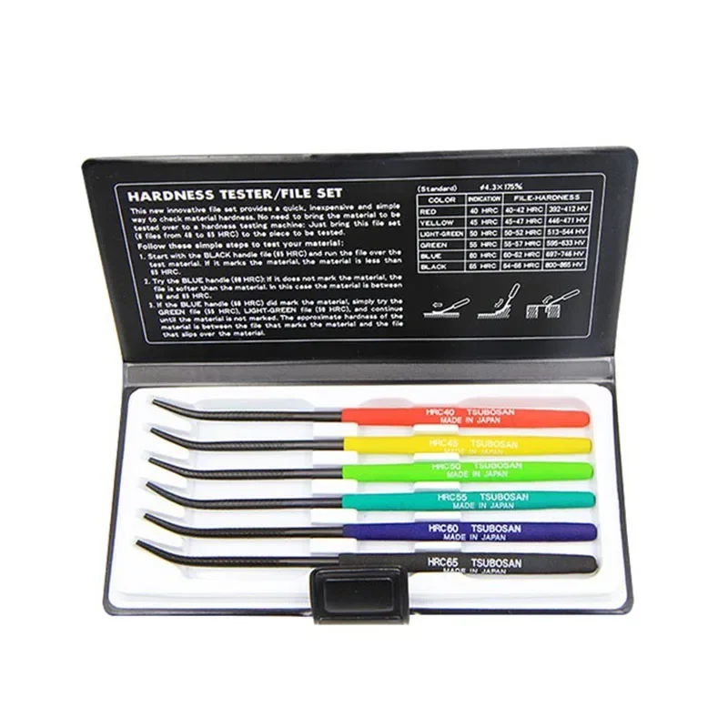 

6Pcs Hardness Tester Checker File HRC40-HRC65 Set