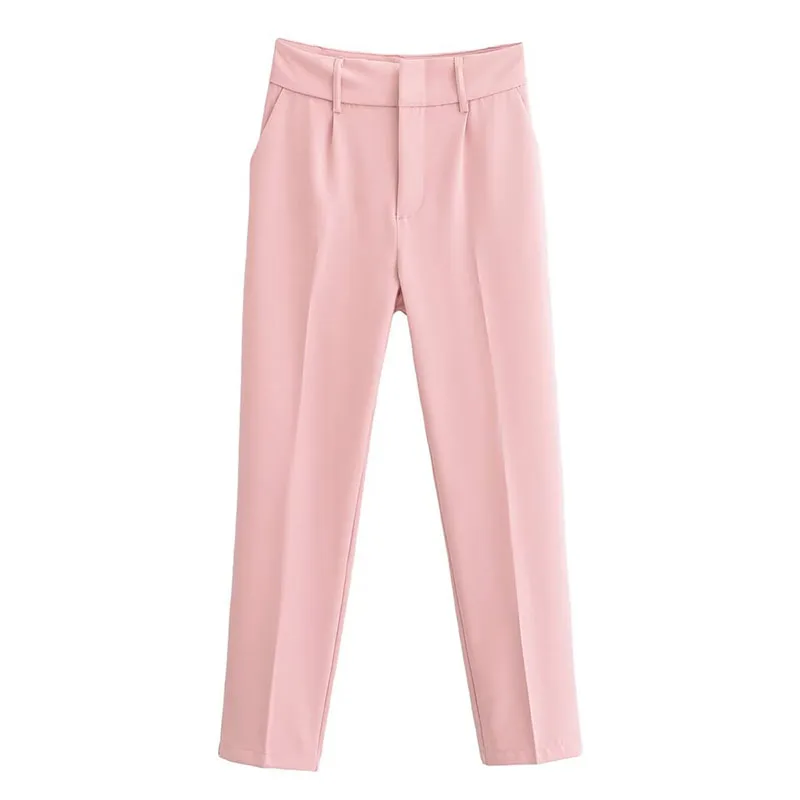 Solid Color All-Match Women's Suit Pants Casual Simple Office Occupation Lady Pencil Trousers High Waist Slimming Long Pants
