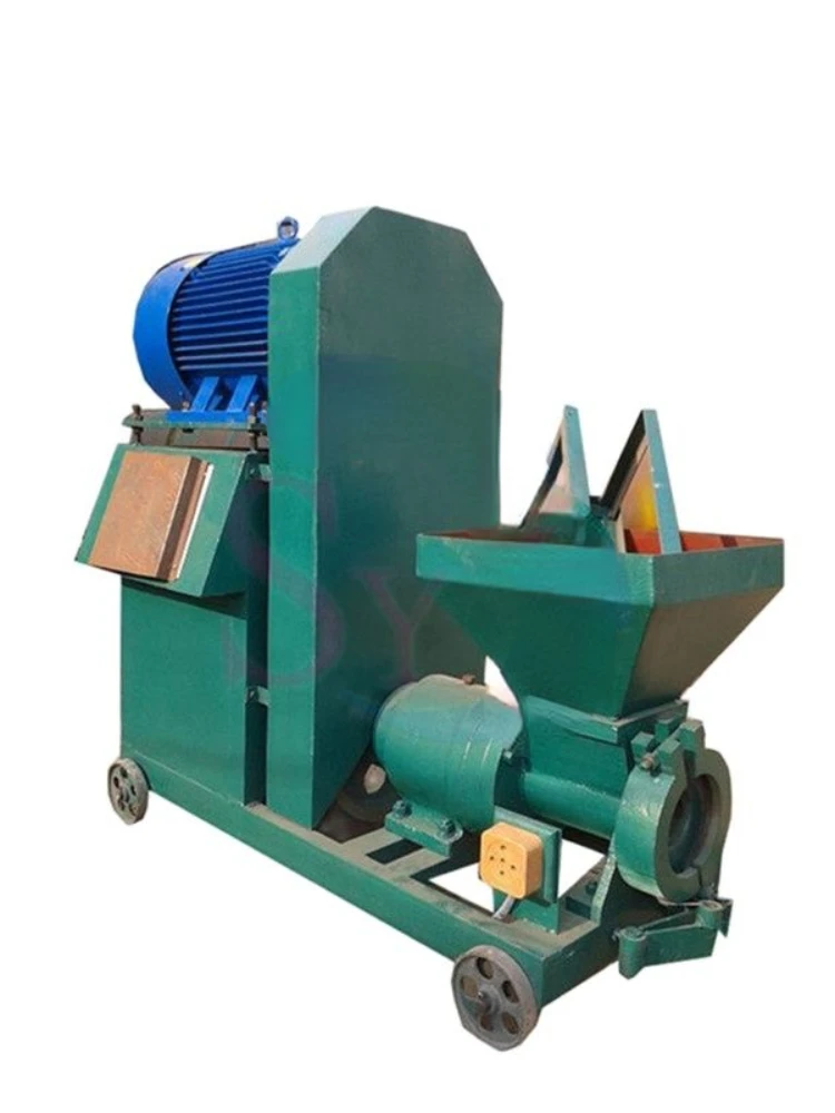 Wood Chips Sawdust Rod Briquette Extruder/Automatic Charcoal Nutshell Briquettes BBQ Coal Stick Making Machine