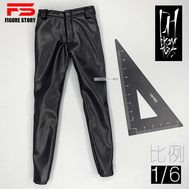 

1/6 scale male dolls clothes fashion Leather trousers fit 12'' TBLeague JIAOU DOLL action figure