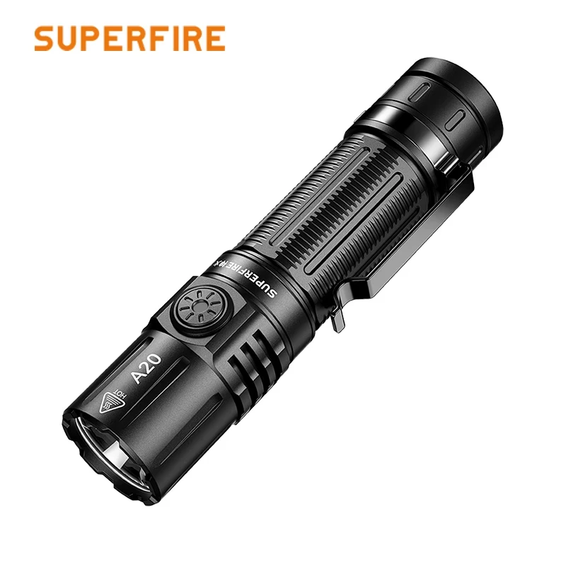 

Luxury SUPERFIRE A20 SST40 1700lm EDC Flashlight USB-C Rechargeable LED Torch 5 Mode Lantern for Camping Emergency lighting