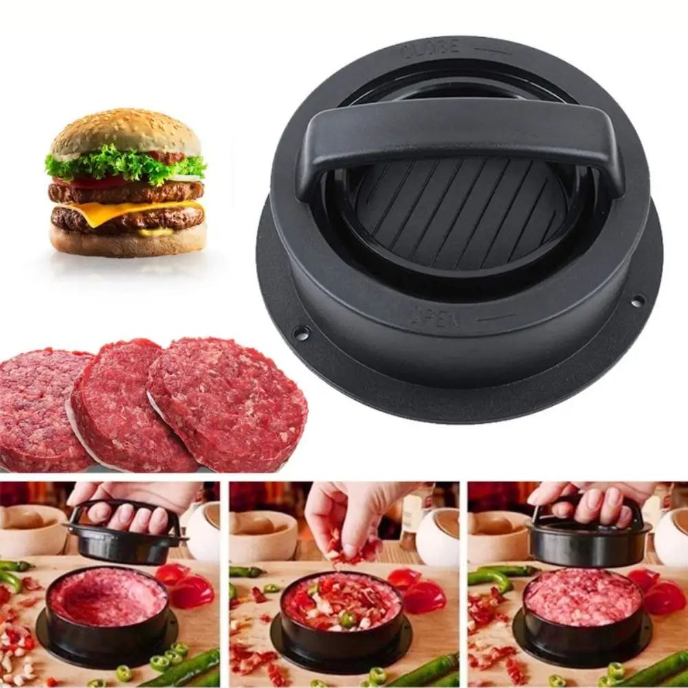 

Non Stick 3 in 1 Burger Press Round Shape Silicone Oil Paper Stuffed Burger Patty Press BPA free Food-Grade Patty Maker Mold