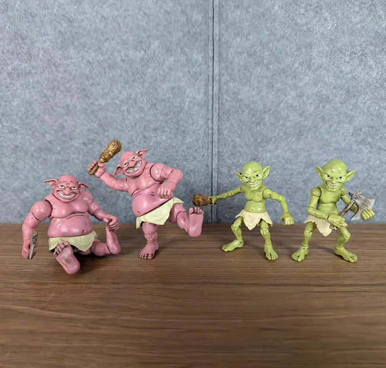 4 قطعة أنيمي عفريت الشكل الأخضر عفريت أرقام الأحمر عفريت تمثال بولي كلوريد الفينيل جمع تمثال الديكور نموذج لعبة طفل هدايا عيد الميلاد #5