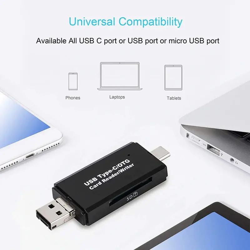 3 in1 karta czytnik USB 3.0 do SD Micro SD karta pamięci TF Adapter pamięć USB dla PC akcesoria do laptopa Multi czytnik kart inteligentnych