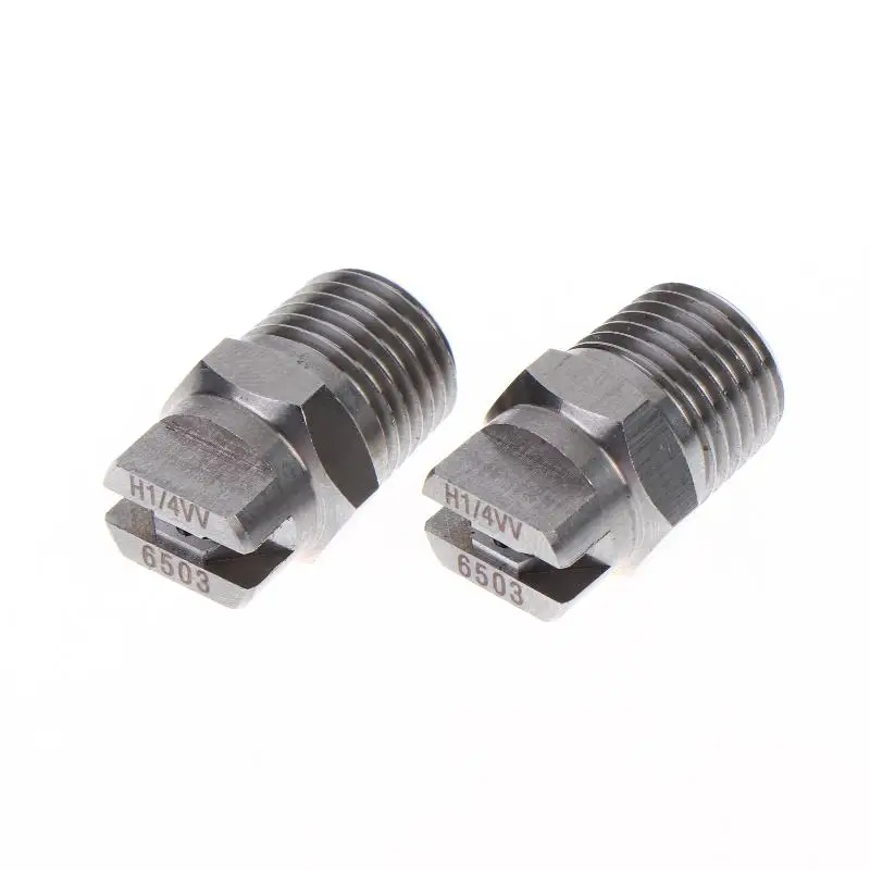 2PCS BSPT High Pressure Flat Fan Nozzle 65 Degree HVV Water Spray Nozzle For Cleaning