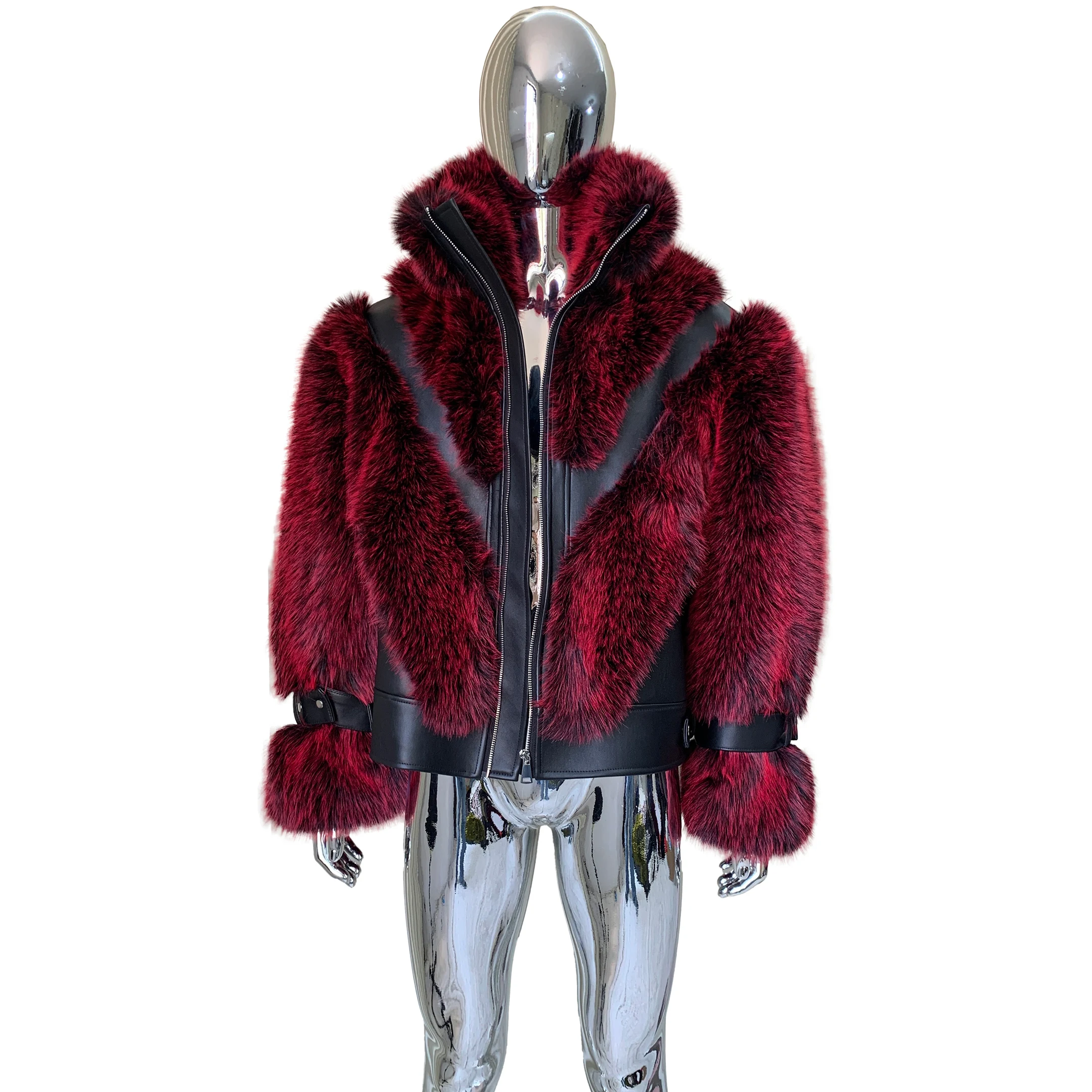 

Зимняя утепленная хлопковая куртка Nerazzurri для молодежи, укороченная, с цветными вставками, мужская, из экологичного меха, на молнии, размер L