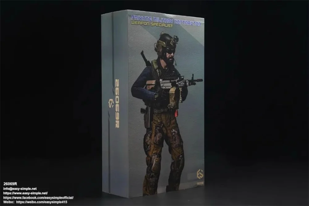 EASY&SIMPLE ES 26069R PMC USA. Lalka żołnierz Pełny zestaw Ruchoma figurka jednostki operacyjnej Około 12 "Prezent do kolekcjonowania 1/6