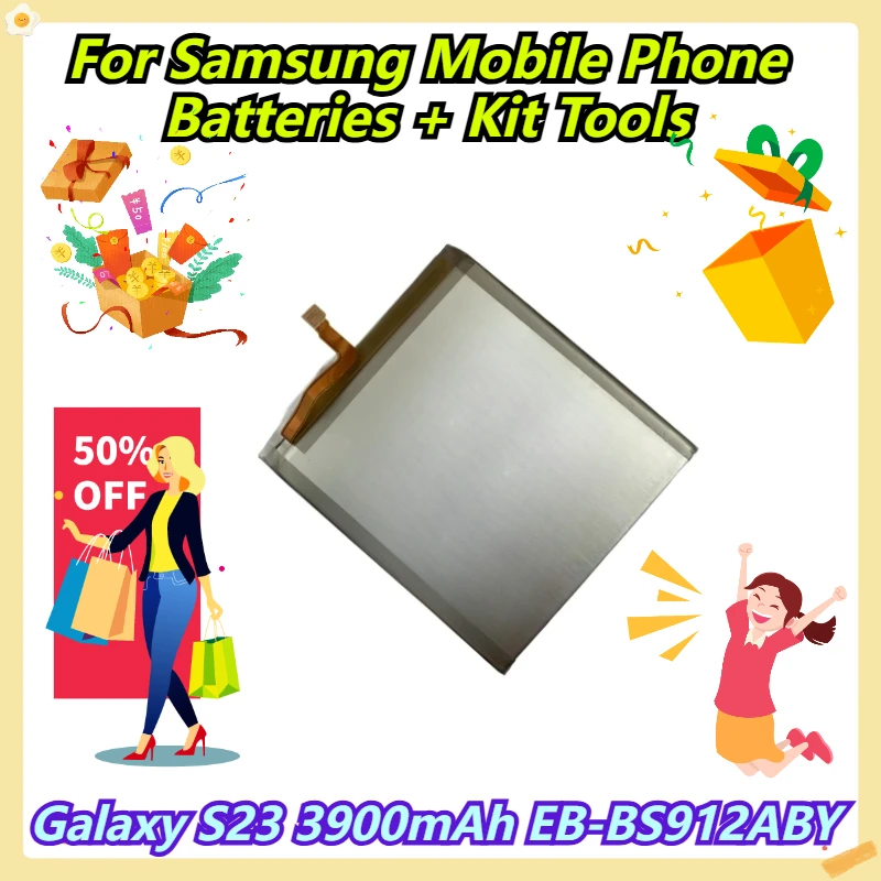 

Для Samsung Galaxy S23 Аккумуляторы для мобильных телефонов + набор инструментов 3900 мАч EB-BS912ABY