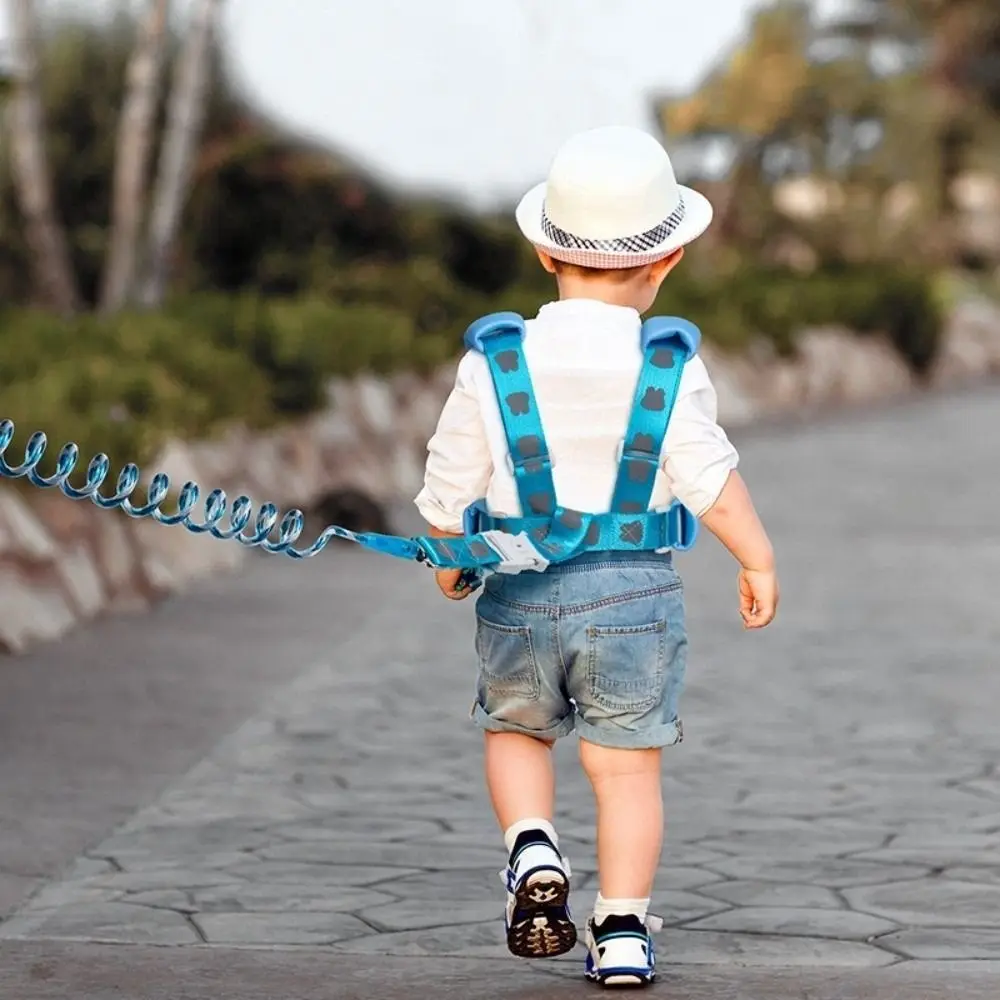 Reflective Child Anti Lost Wrist Link 1.5/2/2.5m Harness&Bracelet Baby Loss Prevention Belt with Spring Rope Cartoon