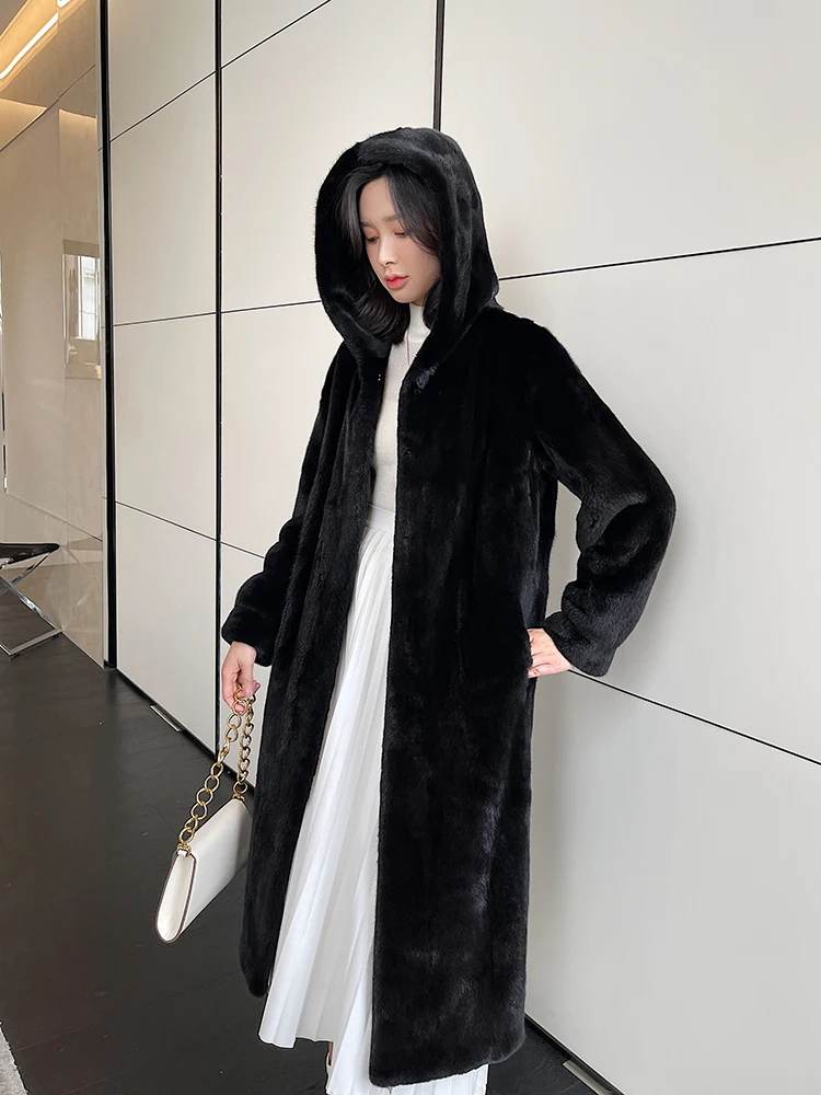 Fangtai 2023 New Winter Warm Luxury Natural Real Mink Fur Coat Women Fur Jacket Plus Size Special package shipping Fashion vest