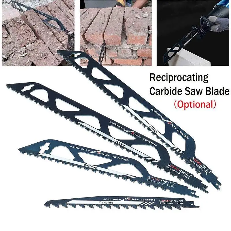 Reciprocating Saber Saw Blade Tungsten Carbon Alloy Handsaw For Cutting Wood Concrete Cemet Brick PVC Logging Woodworking Tool