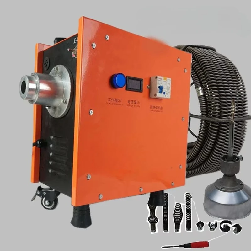 Drain Cleaning Machine for Toilets, Bathrooms, Floor Drains and Sinks，60M Automatic Electric Pipe Dredger