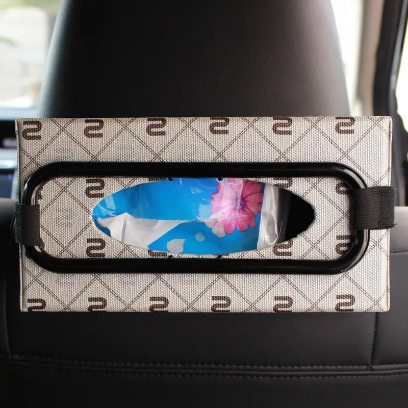 1Pc Car Sun Visor Hanging Tissue Box Holder, Multi‑Position Napkin Organizer for Sun Visor and Seat Back