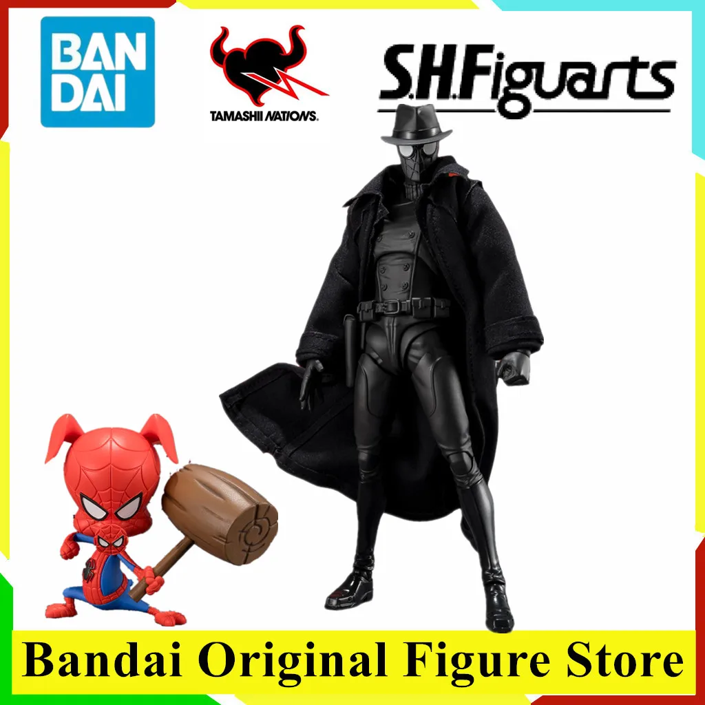 Original BANDAI S.H.Figuarts SPIDER-MAN NOIR Anime Figure Toys SPIDER-MAN ACROSS SPIDER-VERSE PART ONE Spider-Ham PVC Model