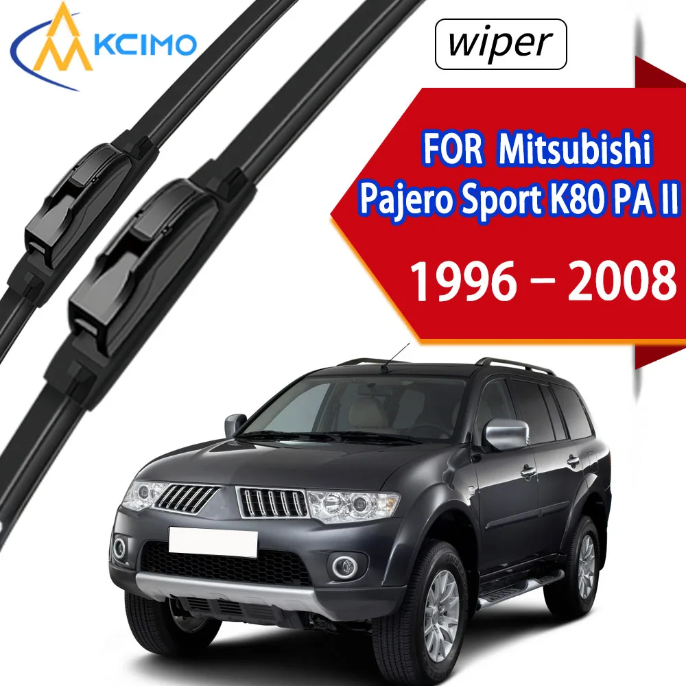 

Car Front Wiper Blades For Mitsubishi Pajero Sport K80 PA II 1996–2008, Anti-Aging Rubber Wipers Long Lasting Rubber Wipers