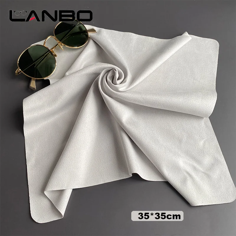 2/5/10pcs 35*35cm Big Size Eyeglasses Chamois Glasses Cleaner Microfiber Eyeglasses Cleaning Cloth For Camera Lens Phone Screen