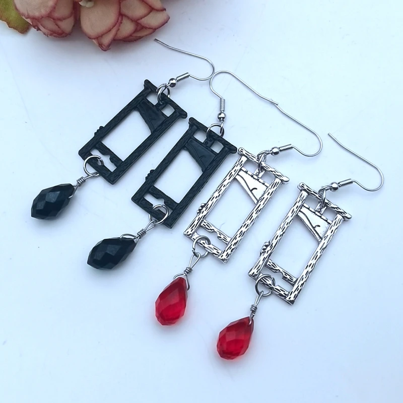 Guillotine Earrings Classic Big Warrior Earrings Punk Personality Jewelry Ladies Mystery Gothic Gifts