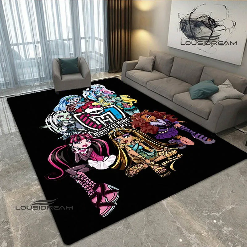 

Monster High cartoon Printed carpet non-slip carpet door mat Yoga mat bedroom decoration area rug bedroom decor birthday gift