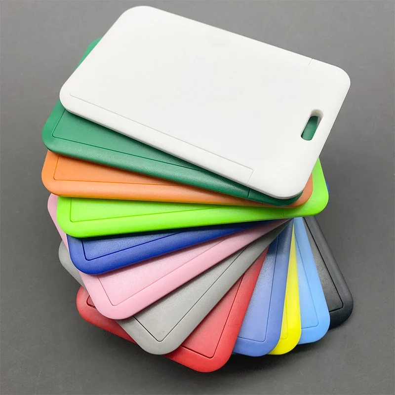 Slide Color Cover Cards Sleeve Work ID Credit Card Holder Badge Holder Student School Bus Card Case Access Card Cover