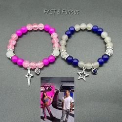2PCS Handmade Suki and Brian matching bracelets Y2k Couple Aesthetics bracelets fast and furious Unique Gifts for Her/Him Lovers