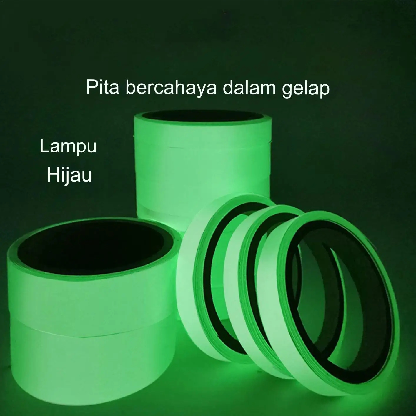 Glow in Dark Anti Slip Traction Tape Green Stripe Friction Abrasive Adhesive For Stair Tread Step Indoor Outdoor