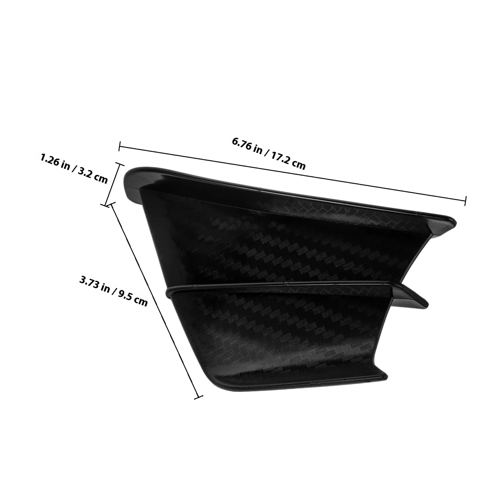 1 paio di alette laterali universali resistenti ai graffi in fibra di carbonio per motociclette elettriche