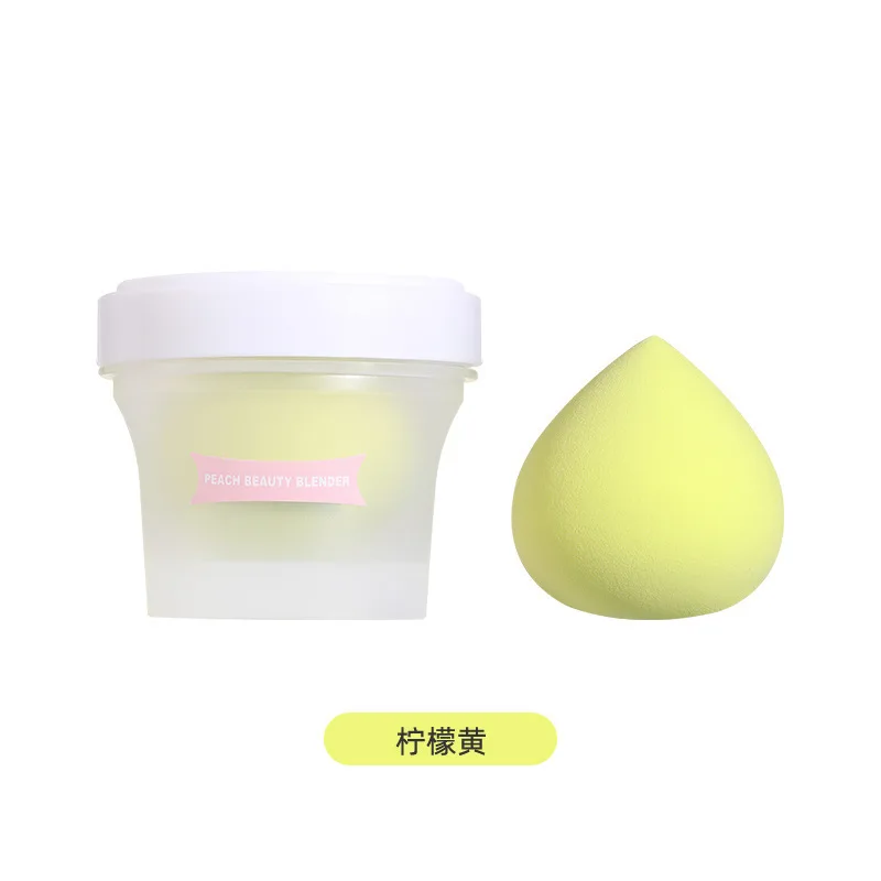 Peach Beauty Eggs with Storage Box Soft Powder Puff Cosmetics Makeup Sponge Puff Portable Beauty Tools Maquillage Accessories