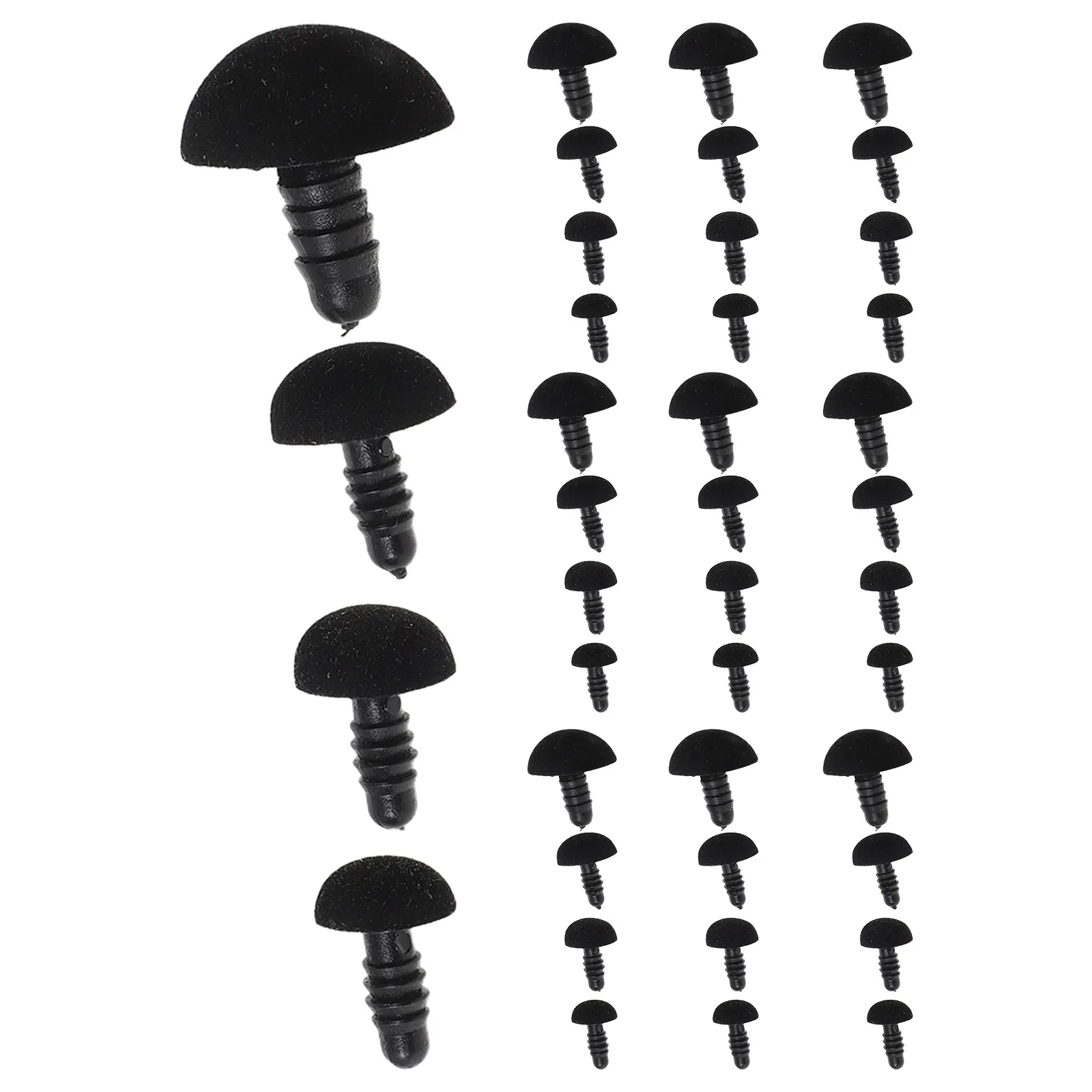 

Набор из 40 коричневых пластиковых овальных носиков для вязаных игрушек, рукоделия и поделок, безопасные носики для рукоделия, аксессуары для творчества