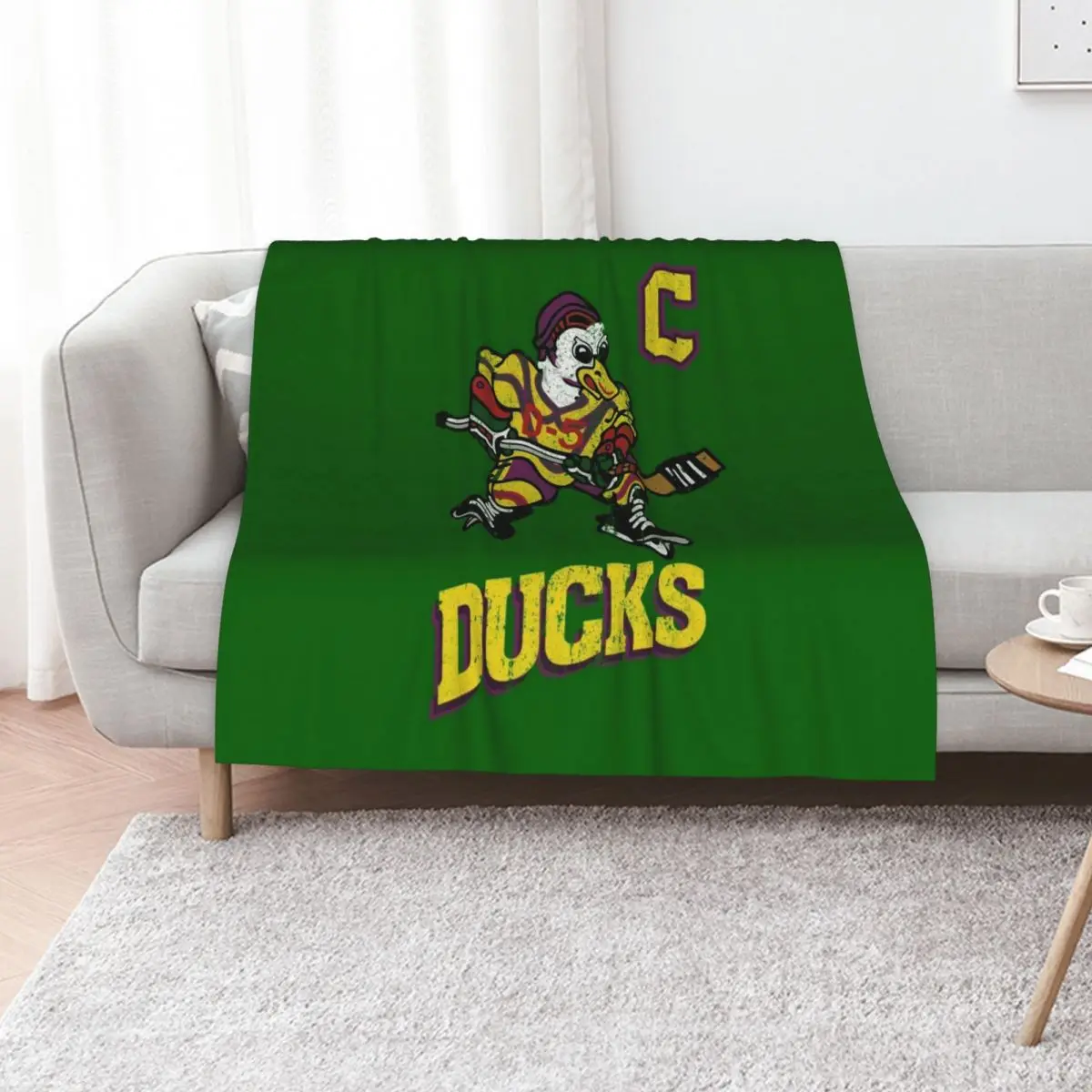 

Ducks Captain Jersey Throw Blanket Plush Personalized Gift Softest Sofa Blankets