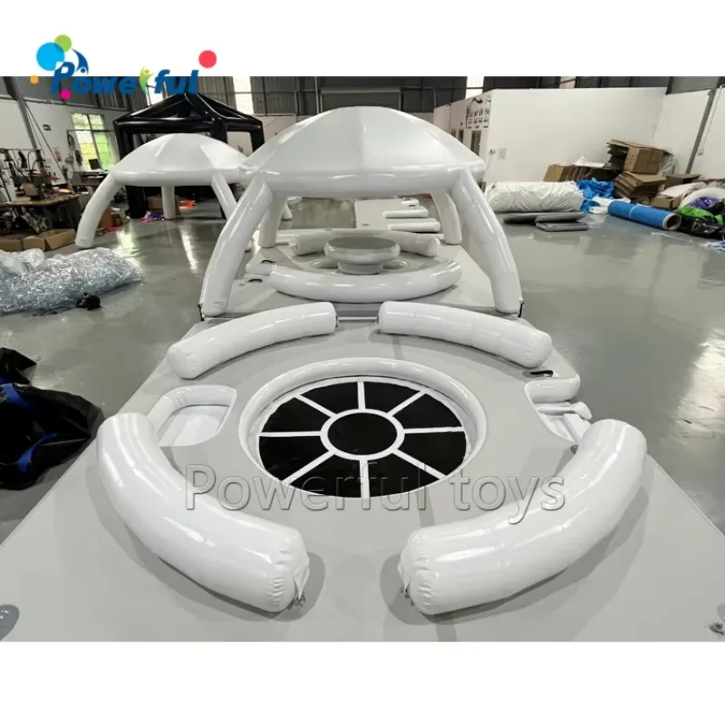 Newly Upgraded Luxury Water Sports Games Inflatable Barna Inflatable Pier Platform Beach Party Barna Inflatable