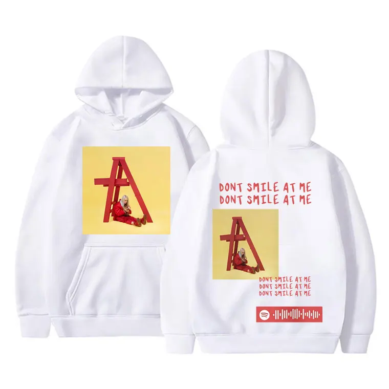 Dont Smile At Me Hoodie grafis uniseks, Hoodie Fashion Hip Hop pria wanita ukuran besar Vintage untuk pria dan wanita