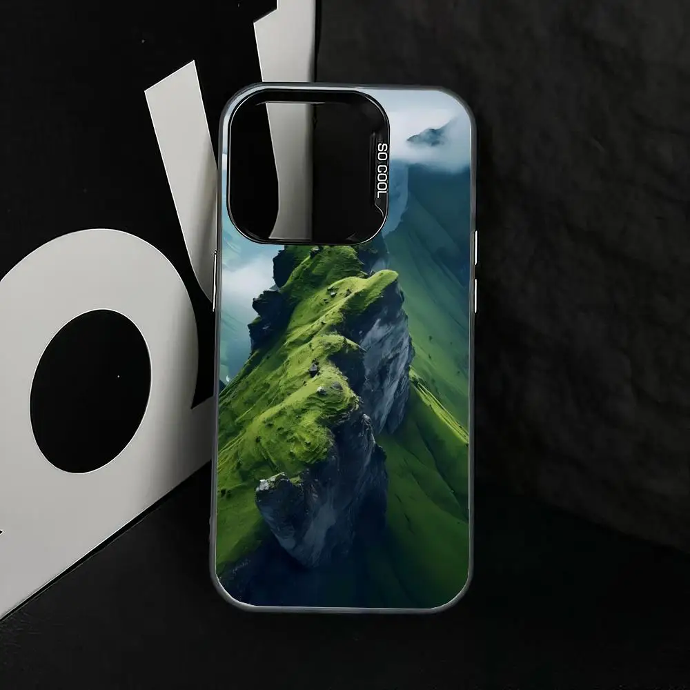

Mountain peak case for iPhone17 16 15 14 13 12 11 Pro/ Max/Plus shock-proof rear cover anti-fingerprint