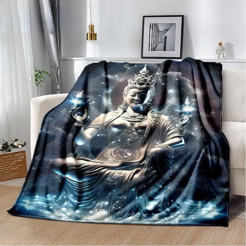 Buddha Sakyamuni Buddhism Faith Religion Soft Plush Blanket,Flannel Blanket Throw Blanket for Living Room Bedroom Bed Sofa Pray