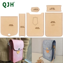 1set DIY Leathercraft Kraft Paper Pattern Templates Kit for Small Crossbody Bags & Phone Bags - Handmade Stencil Mold Supplies