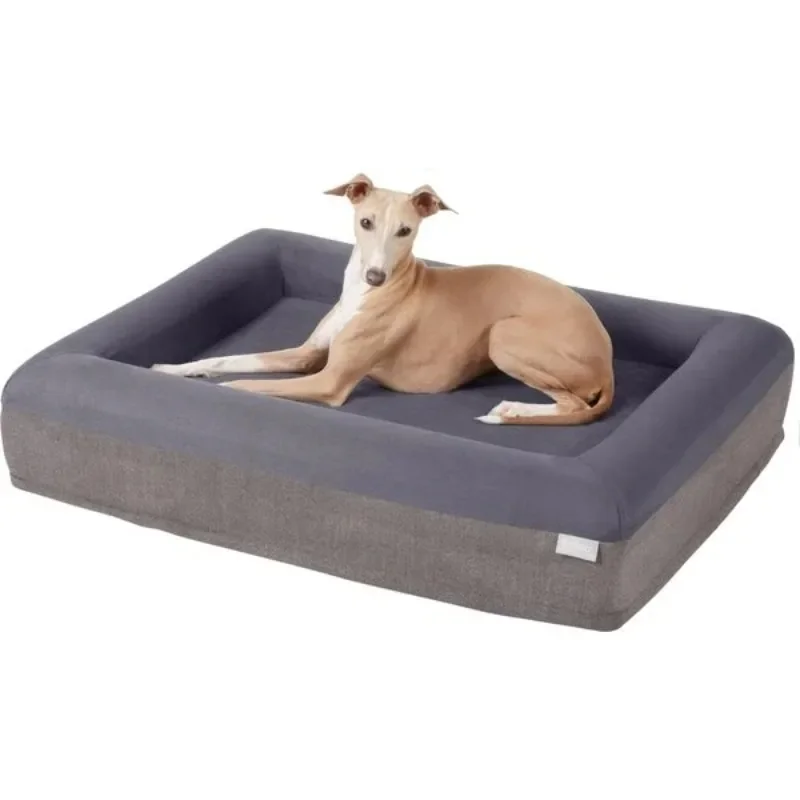 Pet Dog Cat Beds Bedding Orthopedic Rectangular Bolster Cat Dog Bed Removable Cover Rectangle Pet Bed