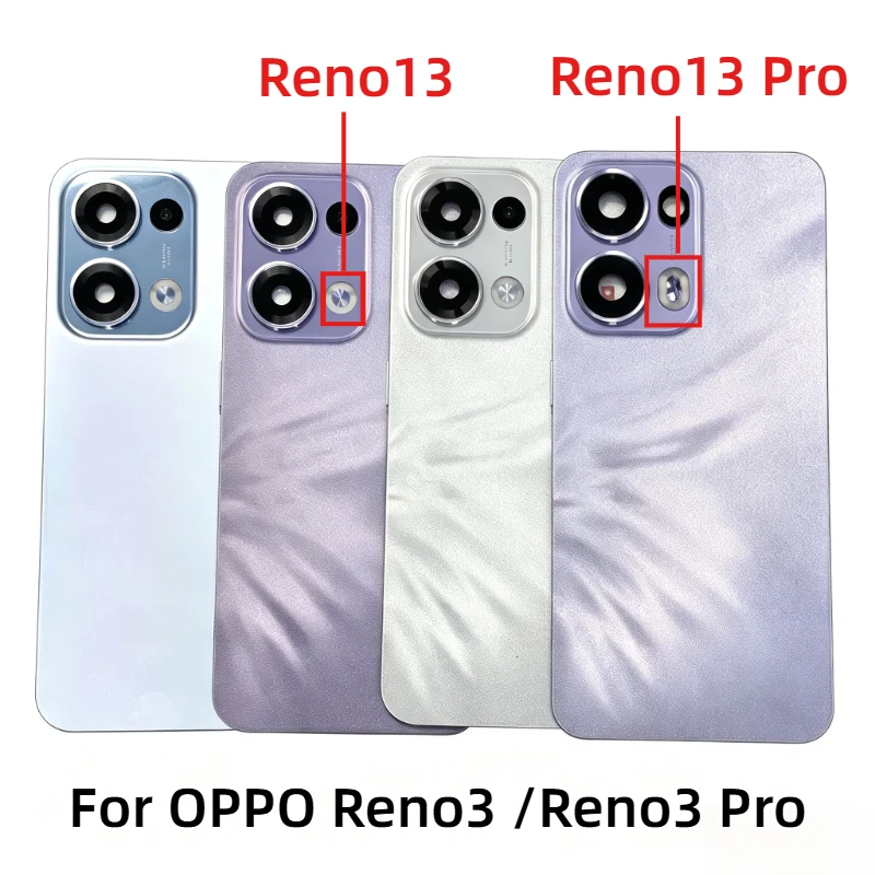 Battery Back Cover Housing For Oppo Reno13 CPH2689 Reno13Pro CPH2697 Door Rear Case Phone Lid + Camera Frame Lens Chassis 7 sold