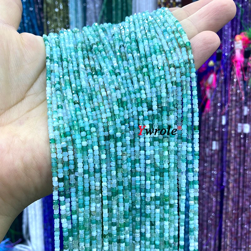 Natural Stone Cube 2x2mm Faceted Pietersite Jasper Spacer Beads for Jewelry Making Diy Earrings Bracelet Charms Accessories 15''