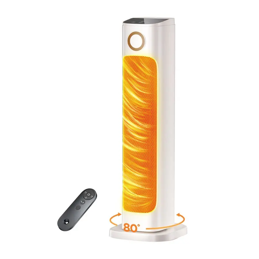 

Портативный комнатный обогреватель 25 Space Heater, 1500 Вт, мгновенный нагрев, комбинированный обогреватель-вентилятор, таймер на 15 часов, с пультом ДУ, защита от опрокидывания и перегрева