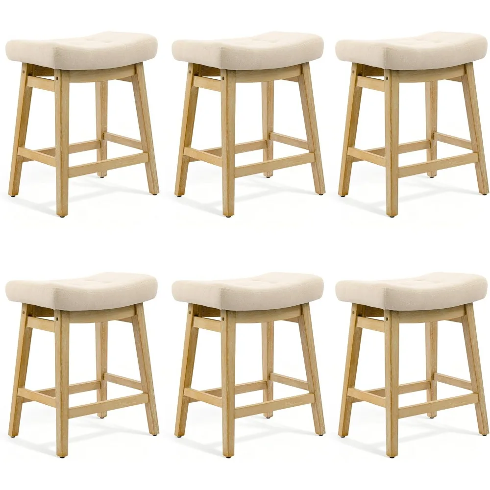 

Набор из 6 барных стульев для кухонной стойки, без спинки, в стиле фермерского дома, для острова, короткие барные стулья без спинки, на заказ