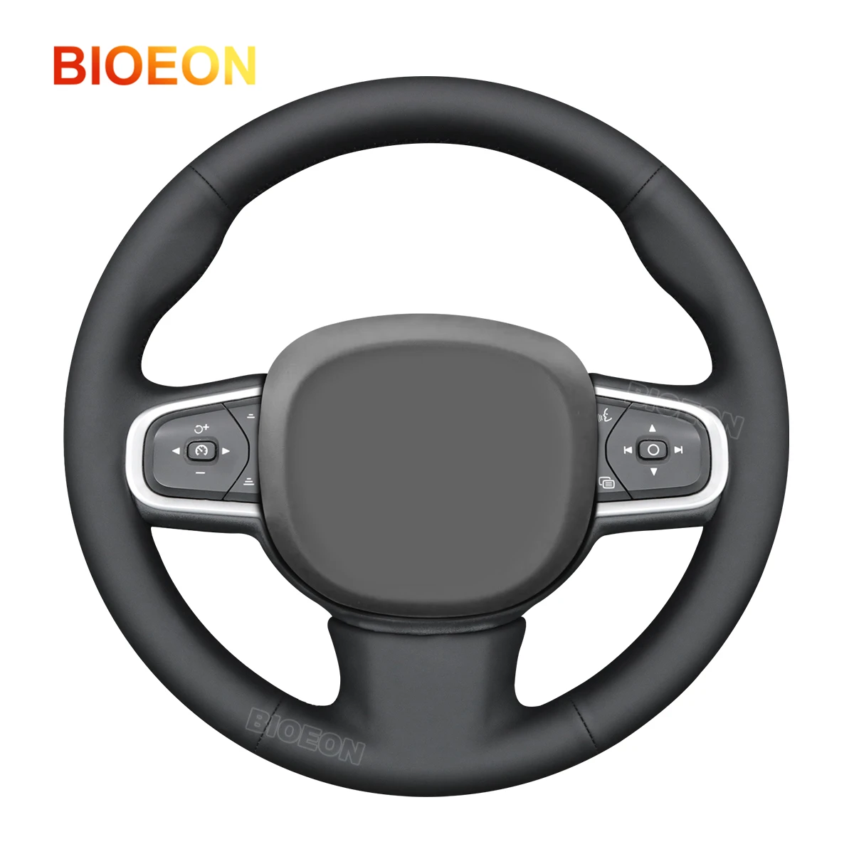 

Hand-stitched Black PU Leather Steering Wheel Cover For Volvo XC90 XC60 S60 S90 V60 V90